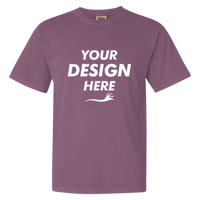Comfort Colors Garment-Dyed Heavyweight T-Shirt, Berry, Front view, Mockup