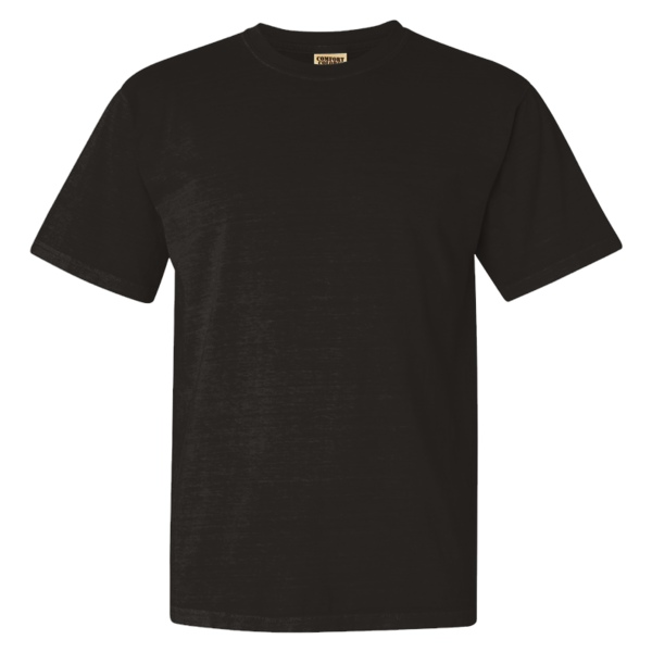 Comfort Colors Garment-Dyed Heavyweight T-Shirt, Black, Front view