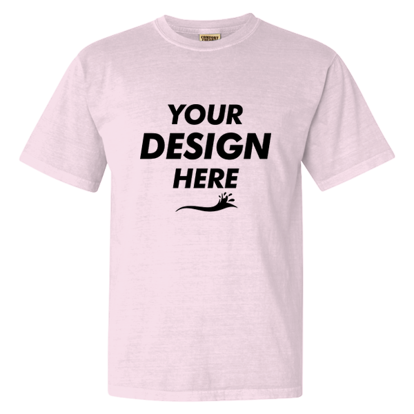 Comfort Colors Garment-Dyed Heavyweight T-Shirt, Blossom, Front view, Mockup