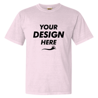 Comfort Colors Garment-Dyed Heavyweight T-Shirt, Blossom, Front view, Mockup