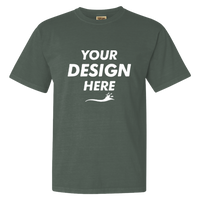 Comfort Colors Garment-Dyed Heavyweight T-Shirt, Blue Spruce, Front view, Mockup