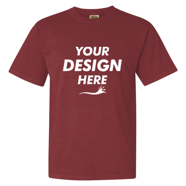 Comfort Colors Garment-Dyed Heavyweight T-Shirt, Brick, Front view, Mockup