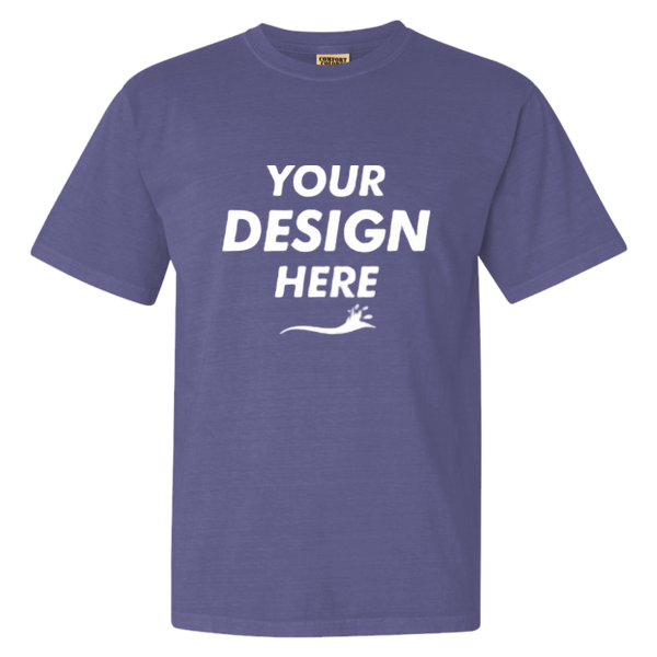 Comfort Colors Garment-Dyed Heavyweight T-Shirt, Grape, Front view, Mockup