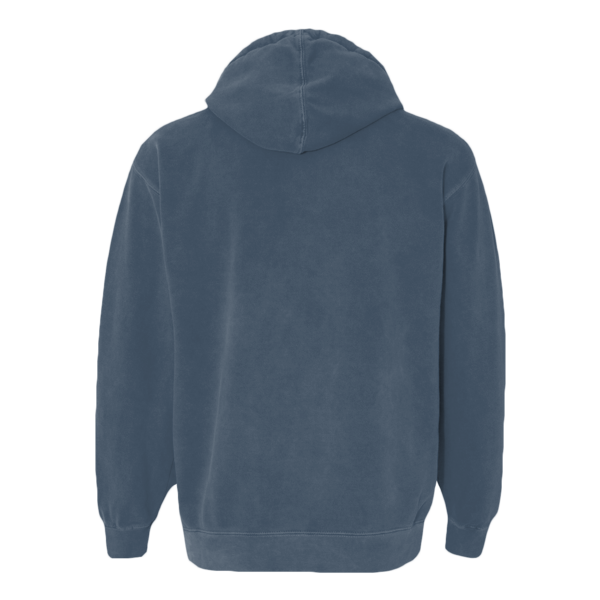 Comfort Colors Ring Spun Hooded Sweatshirt, Blue Jean, Back view