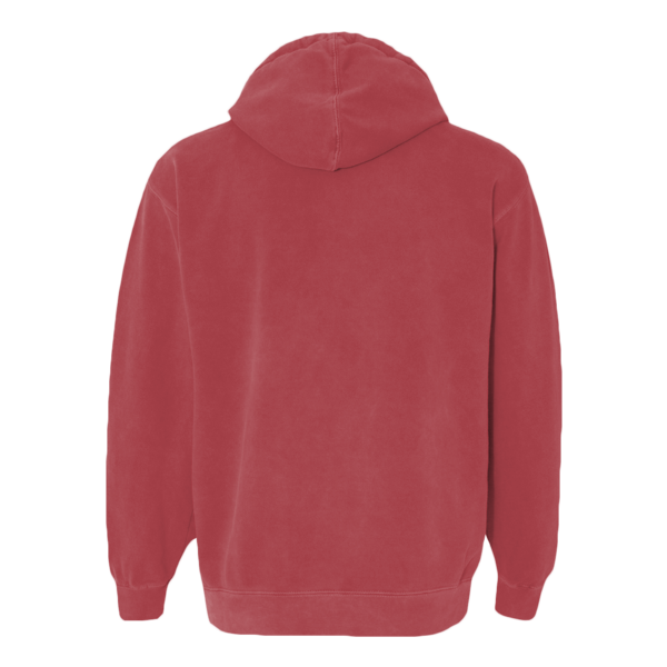 Comfort Colors Ring Spun Hooded Sweatshirt, Crimson, Back view