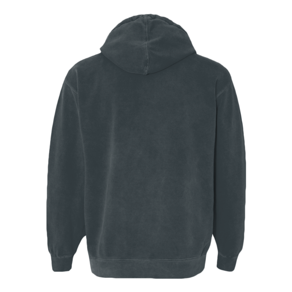 Comfort Colors Ring Spun Hooded Sweatshirt, Denim, Back view