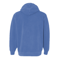 Comfort Colors Ring Spun Hooded Sweatshirt, Flo Blue, Back view