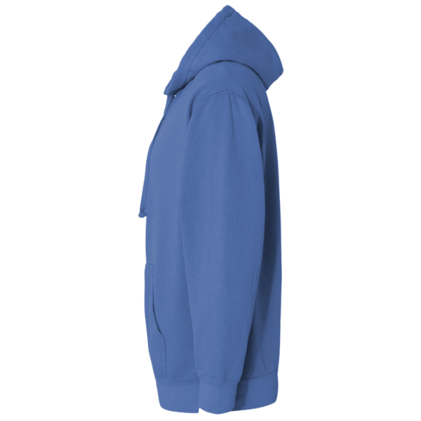 Comfort Colors Ring Spun Hooded Sweatshirt, Flo Blue, Left Sleeve view