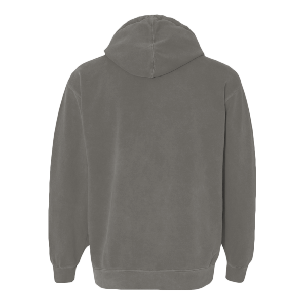Comfort Colors Ring Spun Hooded Sweatshirt, Grey, Back view