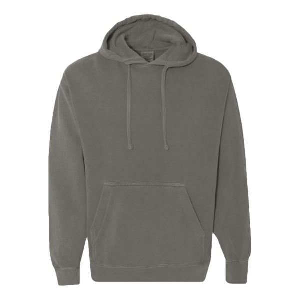 Comfort Colors Ring Spun Hooded Sweatshirt, Grey, Front view