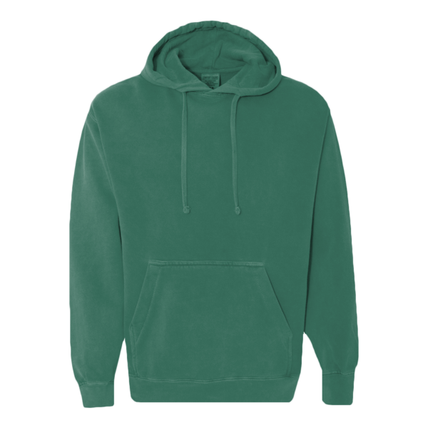 Comfort Colors Ring Spun Hooded Sweatshirt, Light Green, Front view