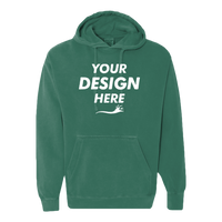 Comfort Colors Ring Spun Hooded Sweatshirt, Light Green, Front view, Mockup