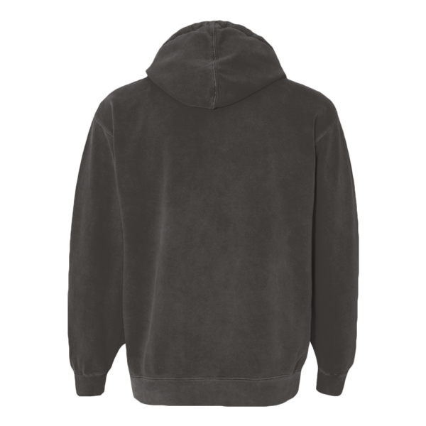 Comfort Colors Ring Spun Hooded Sweatshirt, Pepper, Back view