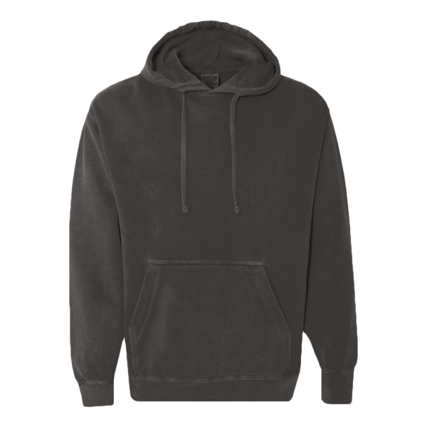 Comfort Colors Ring Spun Hooded Sweatshirt, Pepper, Front view