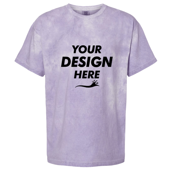 Comfort Colors Unisex Colorblast™ Heavyweight T-Shirt, Amethyst, Front view, Mockup