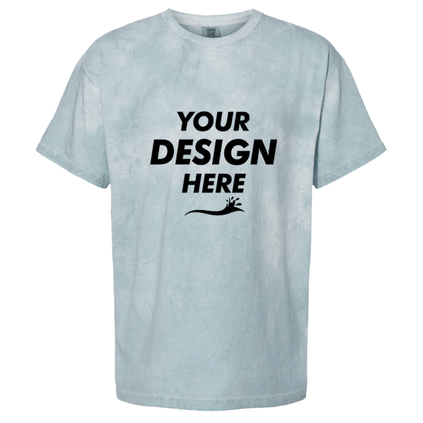 Comfort Colors Unisex Colorblast™ Heavyweight T-Shirt, Ocean, Front view, Mockup