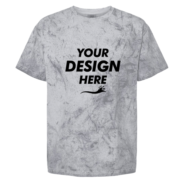 Comfort Colors Unisex Colorblast™ Heavyweight T-Shirt, Smoke, Front view, Mockup