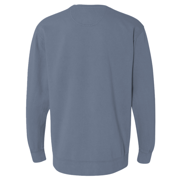 Comfort Colors Unisex Garment-Dyed Crewneck Sweatshirt, Blue Jean, Back view