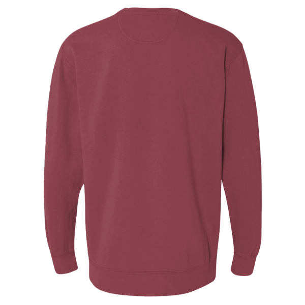 Comfort Colors Unisex Garment-Dyed Crewneck Sweatshirt, Crimson, Back view