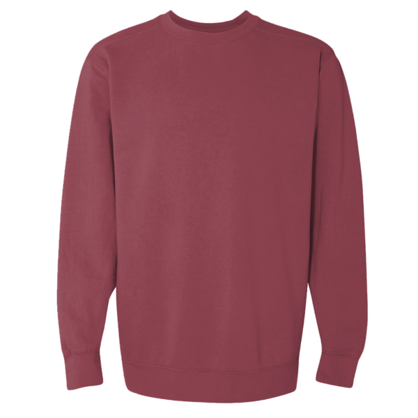 Comfort Colors Unisex Garment-Dyed Crewneck Sweatshirt, Crimson, Front view