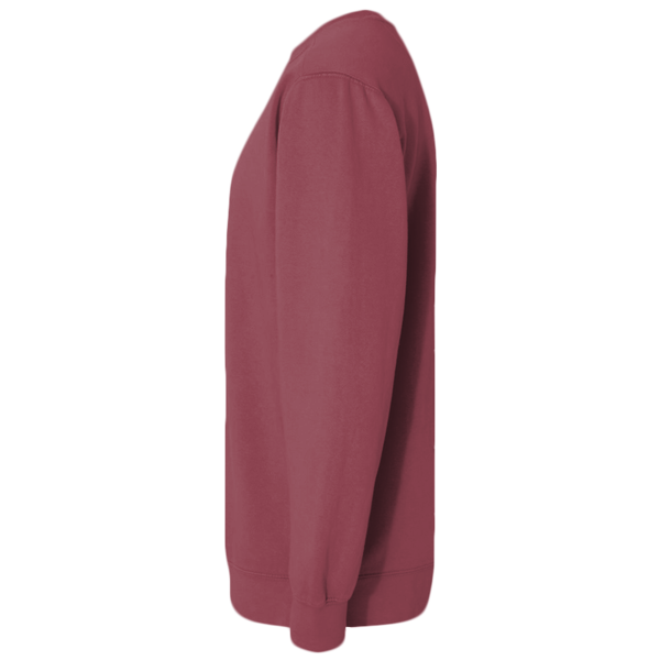 Comfort Colors Unisex Garment-Dyed Crewneck Sweatshirt, Crimson, Left Sleeve view