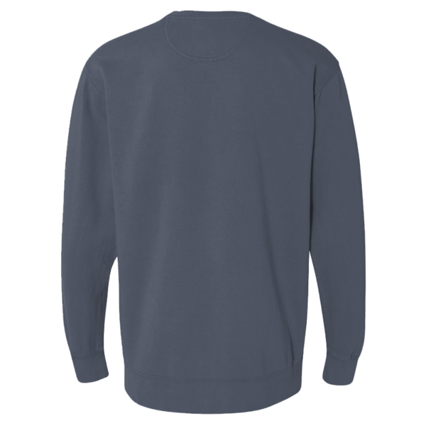 Comfort Colors Unisex Garment-Dyed Crewneck Sweatshirt, Denim, Back view