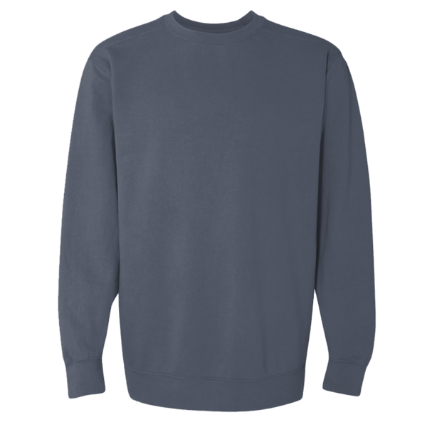 Comfort Colors Unisex Garment-Dyed Crewneck Sweatshirt, Denim, Front view