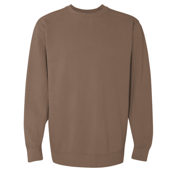 Comfort Colors Unisex Garment-Dyed Crewneck Sweatshirt, Espresso, Front view