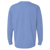 Comfort Colors Unisex Garment-Dyed Crewneck Sweatshirt, Flo Blue, Back view