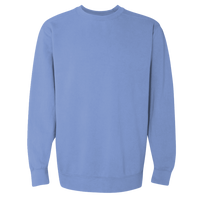 Comfort Colors Unisex Garment-Dyed Crewneck Sweatshirt, Flo Blue, Front view