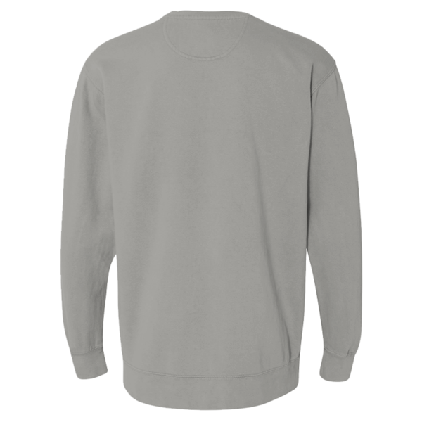 Comfort Colors Unisex Garment-Dyed Crewneck Sweatshirt, Grey, Back view