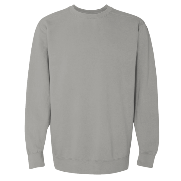 Comfort Colors Unisex Garment-Dyed Crewneck Sweatshirt, Grey, Front view