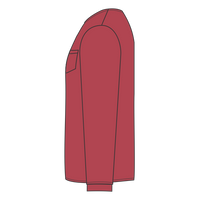 Comfort Colors Unisex Garment-Dyed Heavyweight Long Sleeve Pocket T-Shirt, Crimson, Left Side view