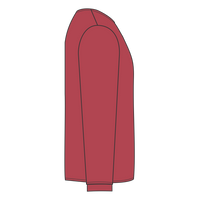 Comfort Colors Unisex Garment-Dyed Heavyweight Long Sleeve Pocket T-Shirt, Crimson, Right Side view