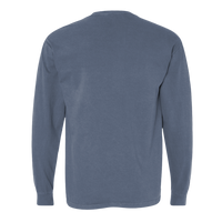 Comfort Colors Unisex Garment-Dyed Heavyweight Long Sleeve Pocket T-Shirt, Denim, Back view