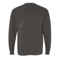 Comfort Colors Unisex Garment-Dyed Heavyweight Long Sleeve Pocket T-Shirt, Pepper, Back view