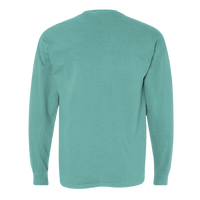 Comfort Colors Unisex Garment-Dyed Heavyweight Long Sleeve Pocket T-Shirt, Seafoam, Back view