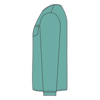Comfort Colors Unisex Garment-Dyed Heavyweight Long Sleeve Pocket T-Shirt, Seafoam, Left Side view