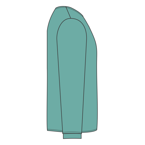 Comfort Colors Unisex Garment-Dyed Heavyweight Long Sleeve Pocket T-Shirt, Seafoam, Right Side view