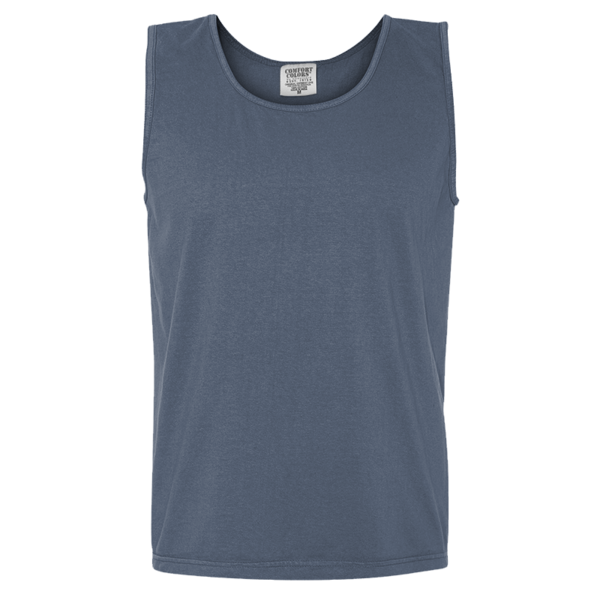 Comfort Colors Unisex Garment-Dyed Heavyweight Tank Top, Blue Jean, Front view