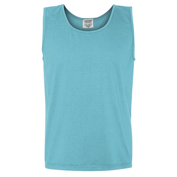 Comfort Colors Unisex Garment-Dyed Heavyweight Tank Top, Lagoon, Front view