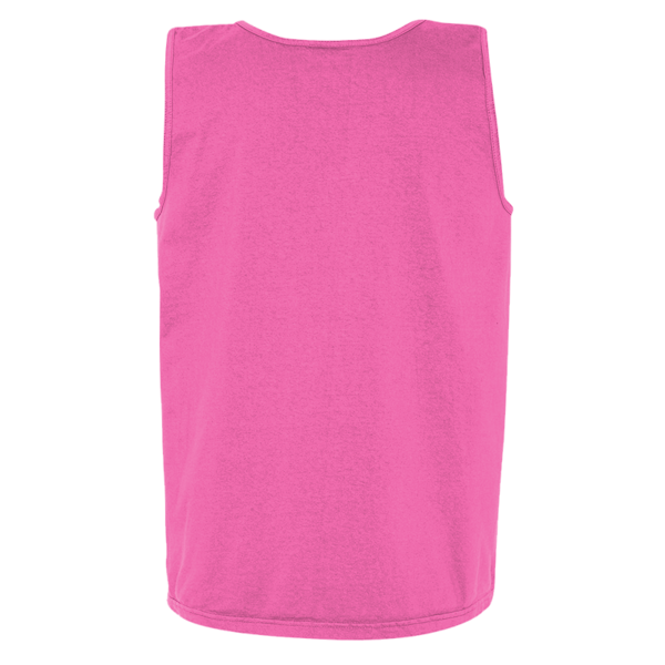 Comfort Colors Unisex Garment-Dyed Heavyweight Tank Top, Neon Pink, Back view