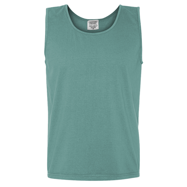 Comfort Colors Unisex Garment-Dyed Heavyweight Tank Top, Seafoam, Front view