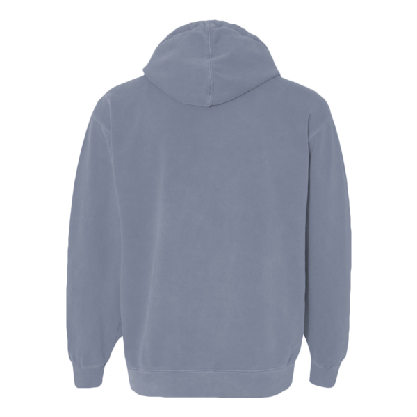 Comfort Colors Unisex Garment-Dyed Hooded Sweatshirt, Blue Jean, Back view