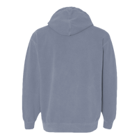 Comfort Colors Unisex Garment-Dyed Hooded Sweatshirt, Blue Jean, Back view