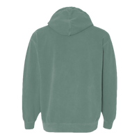 Comfort Colors Unisex Garment-Dyed Hooded Sweatshirt, Light Green, Back view