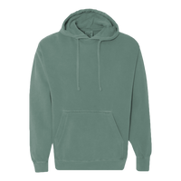 Comfort Colors Unisex Garment-Dyed Hooded Sweatshirt, Light Green, Front view