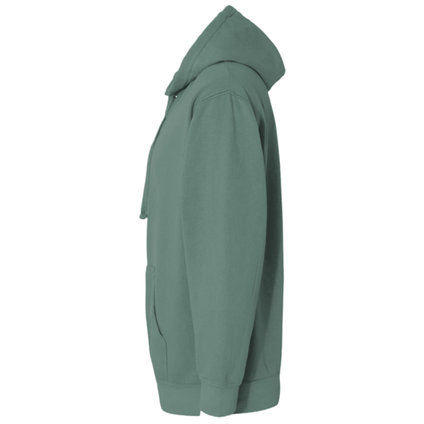 Comfort Colors Unisex Garment-Dyed Hooded Sweatshirt, Light Green, Left Sleeve view