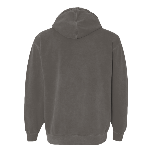 Comfort Colors Unisex Garment-Dyed Hooded Sweatshirt, Pepper, Back view