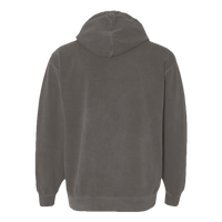 Comfort Colors Unisex Garment-Dyed Hooded Sweatshirt, Pepper, Back view